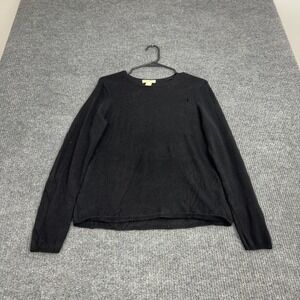 Simply Cashmere Sweater Womens XL Black Cashmere Crew‎ Neck Long Sleeve Classic
